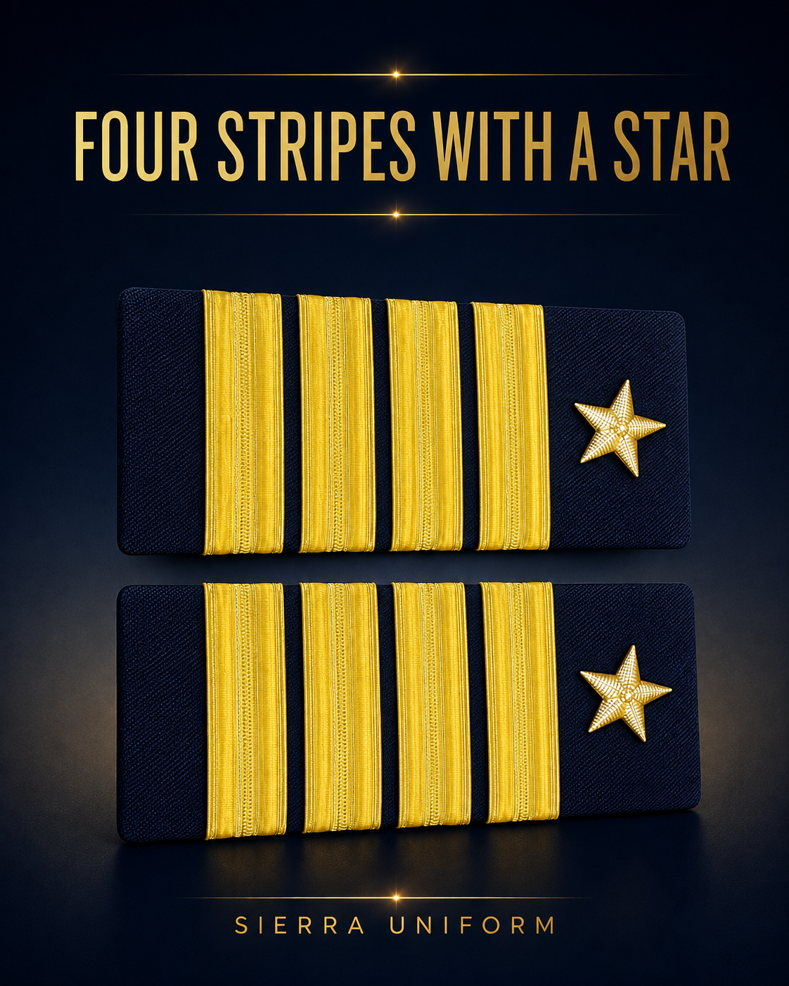 Four Stripes with Star Epaulettes